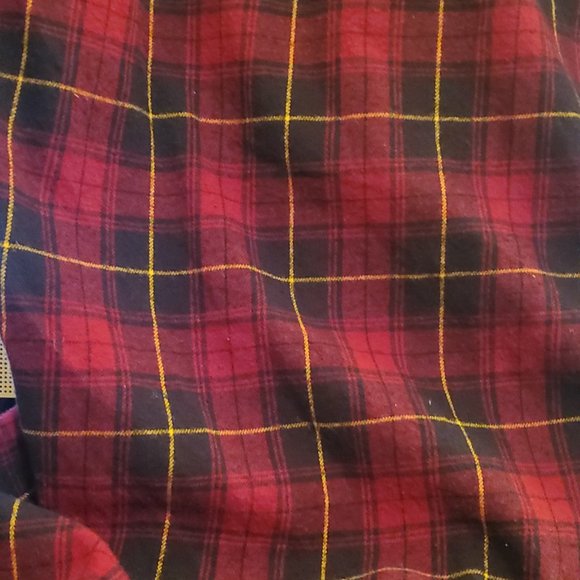 Men's Button Down Regular Long Sleeve Plaid Flannel Lapel Collar Casual Shirt - Picture 2 of 3